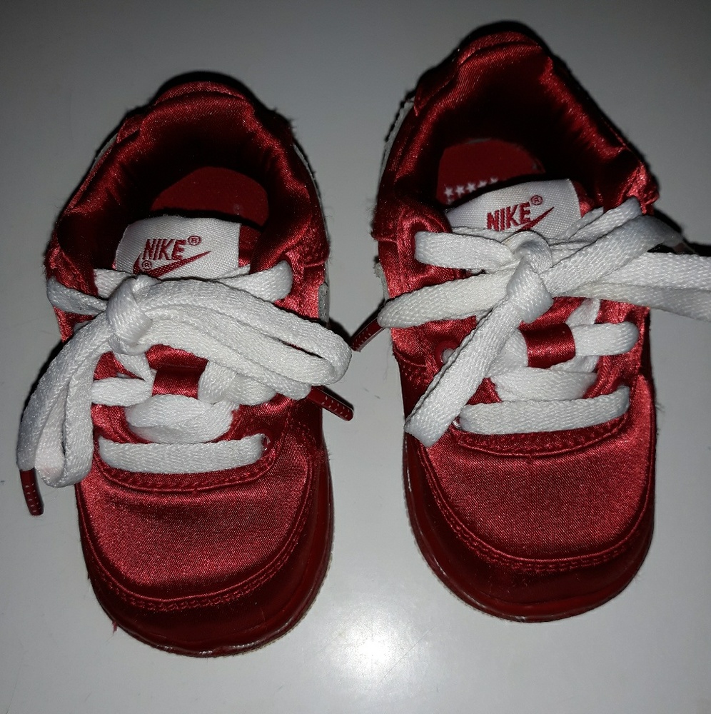 baby 4c Nike Air force rare red satin Shoes
